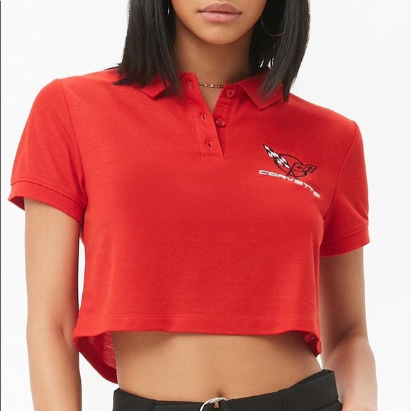 cropped polo shirt forever 21